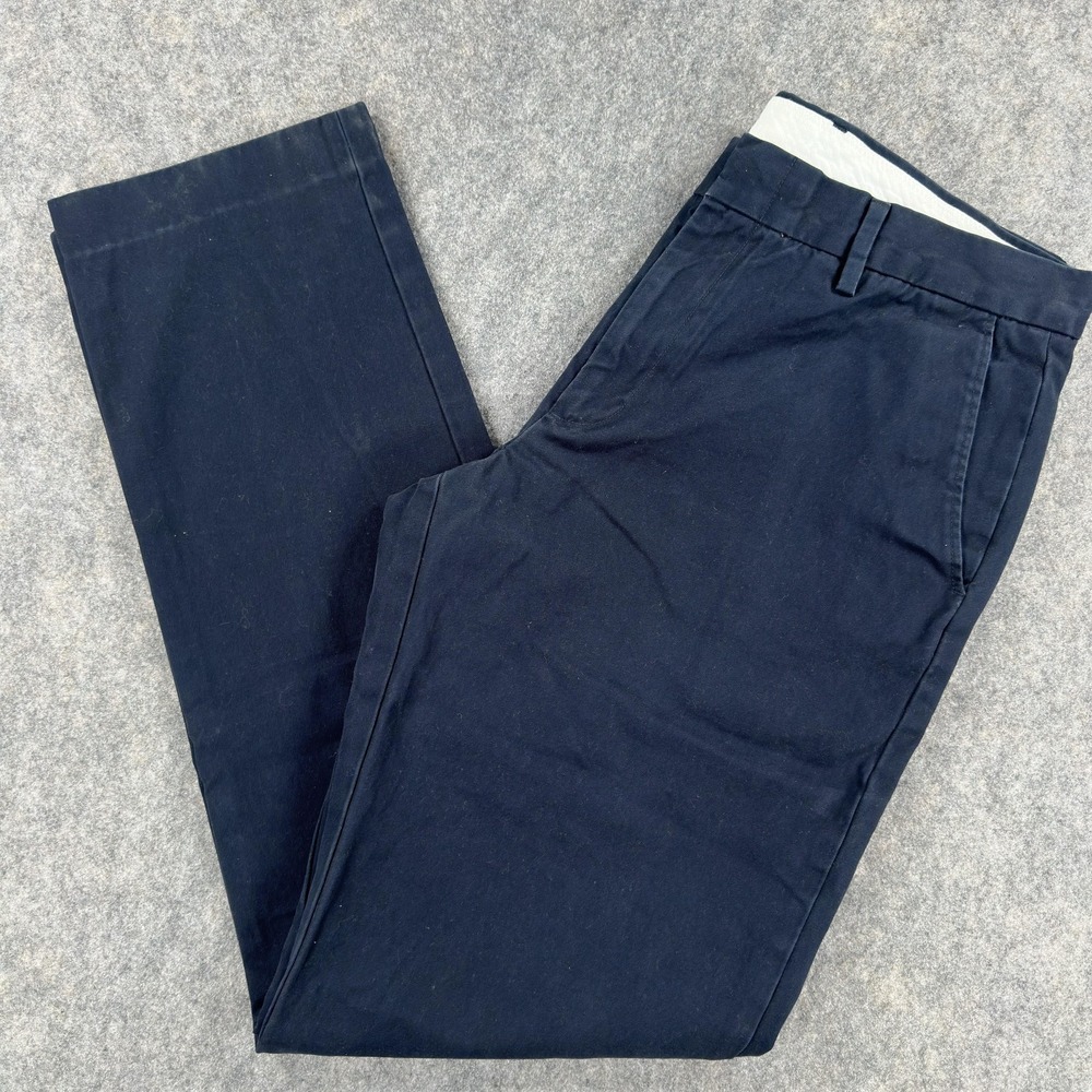 J.Crew Bowery Pants Mens‎ 32x34 (Fits 31x30)Navy Slim Fit Chino Flat Front Dress